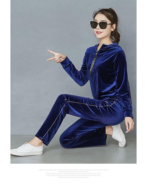 women's two piece pants autumn winter velvet sports two-piece suit zipper hoodie slim fit loose fashion female long-sleeved sweatshirt+, White
women's two piece pants autumn winter velvet sports two-piece suit zipper hoodie slim fit loose fashion female long-sleeved sweatshirt+, White