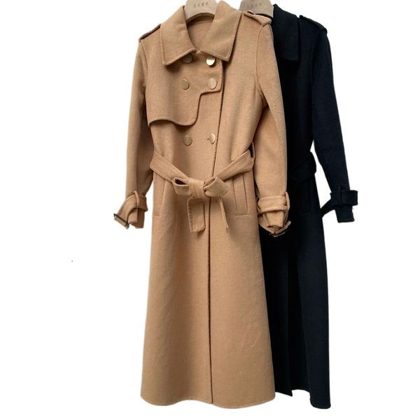 women's wool & blends autumn and winter en coat mid-length korean style loose belt handmade double-sided women s bxl1, Black
women's wool & blends autumn and winter en coat mid-length korean style loose belt handmade double-sided women s bxl1, Black