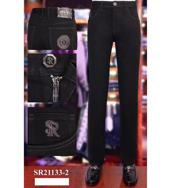 men jeans 2021 autumn and winter clothing thick fashion embroidery pattern solid color high fabric gentleman, Blue
men jeans 2021 autumn and winter clothing thick fashion embroidery pattern solid color high fabric gentleman, Blue