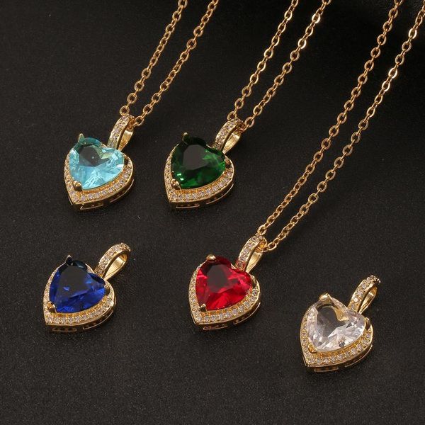 pendant necklaces korea 5color fine luxury heart cubic zircon necklace for women red green cyan pavé love charm gift, Silver
pendant necklaces korea 5color fine luxury heart cubic zircon necklace for women red green cyan pavé love charm gift, Silver