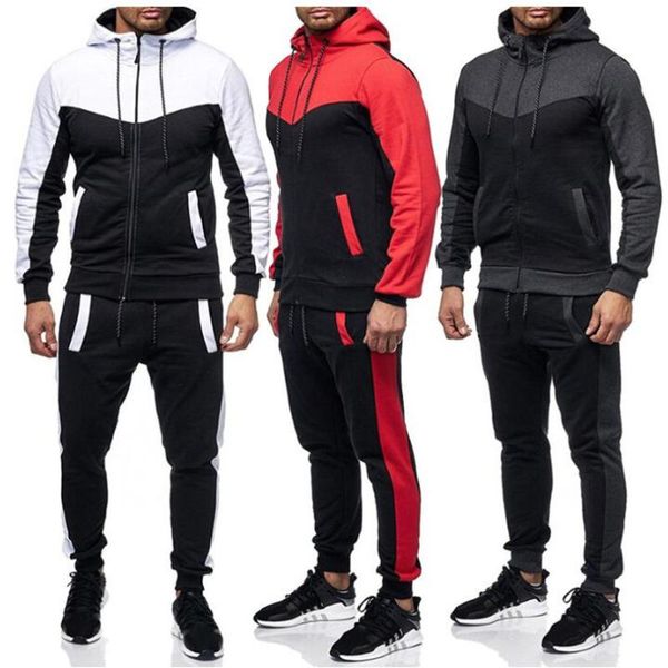 men's tracksuits 2 pieces tracksuit men casual sets spring hooded jogger sweatshirt suit male zipper jackets+pants solid splice sportsw, Gray
men's tracksuits 2 pieces tracksuit men casual sets spring hooded jogger sweatshirt suit male zipper jackets+pants solid splice sportsw, Gray