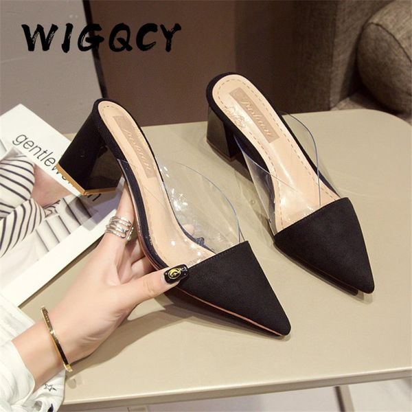 pointed high heels new suede square heel pumps summer shoes women fashion muller slippers women patchwork shallow ladies shoes, Black
pointed high heels new suede square heel pumps summer shoes women fashion muller slippers women patchwork shallow ladies shoes, Black