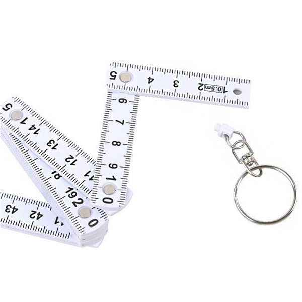 keychains 0.5m plastic 10-parts folding ruler keychain portable carpenter measuring tool tape measure key ring, Silver
keychains 0.5m plastic 10-parts folding ruler keychain portable carpenter measuring tool tape measure key ring, Silver