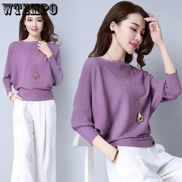 women's sweaters batwing sleeve soft pullover for women knitted solid sweater plus size spring autumn female, White;black
women's sweaters batwing sleeve soft pullover for women knitted solid sweater plus size spring autumn female, White;black