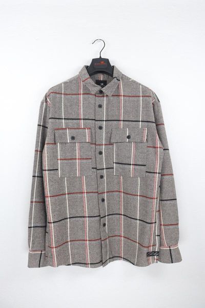 men's casual shirts lumberjack shirt cotton, White;black