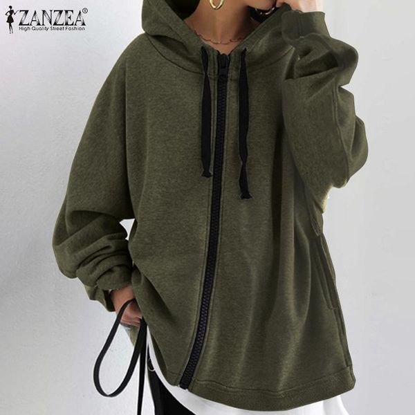plus size fashion drawstring hoodies women's hooded sweatshirts zanzea casual autumn zipper thin coats female solid outwear, Black
plus size fashion drawstring hoodies women's hooded sweatshirts zanzea casual autumn zipper thin coats female solid outwear, Black
