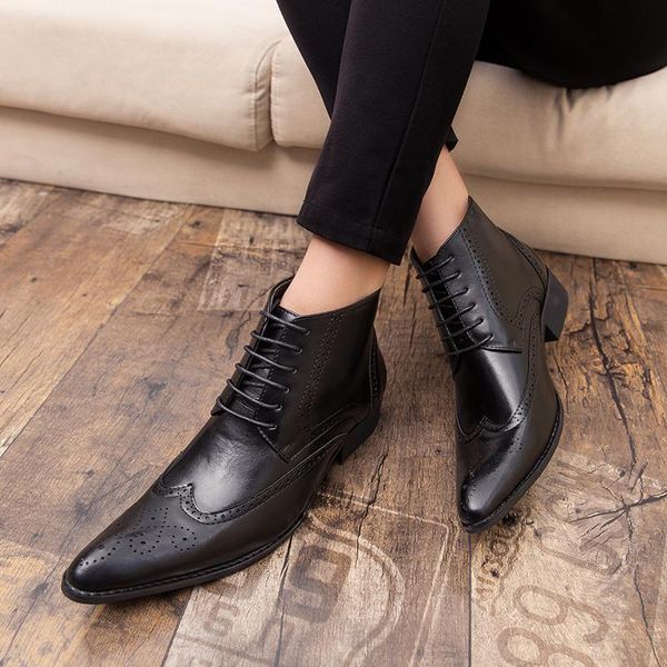 2020 new autumn and winter new fashion high-pointed leather shoes british business casual shoes brogue mens shoes 1091-27, Black
2020 new autumn and winter new fashion high-pointed leather shoes british business casual shoes brogue mens shoes 1091-27, Black