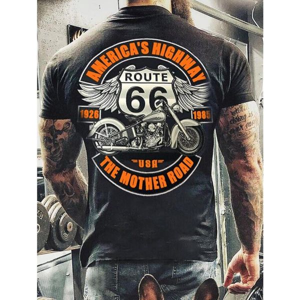 men's t-shirts route 66 letter print t-shirt men summer short sleeve casual sportwear tees highway style loose male clothes breathable, White;black
men's t-shirts route 66 letter print t-shirt men summer short sleeve casual sportwear tees highway style loose male clothes breathable, White;black