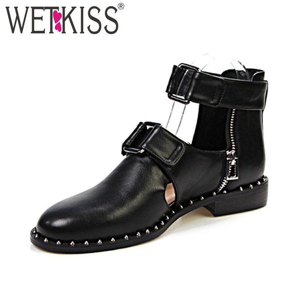 boots wetkiss 2021 summer ladies ankle rivet metal decoration zipper buckle round toe footwear fashion neutral women shoes, Black
boots wetkiss 2021 summer ladies ankle rivet metal decoration zipper buckle round toe footwear fashion neutral women shoes, Black