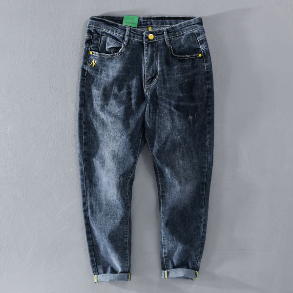 2021 new spring trendy brand cotton jeans black simple mid-waist pants for ankle-length stretch trousers men spodnie pantalones 5l4t, Blue
2021 new spring trendy brand cotton jeans black simple mid-waist pants for ankle-length stretch trousers men spodnie pantalones 5l4t, Blue