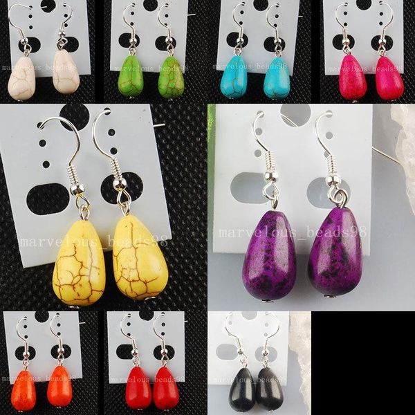 dangle & chandelier beautiful jewelry 10x16mm mix colors howlite drop hook earrings wb245, Silver
dangle & chandelier beautiful jewelry 10x16mm mix colors howlite drop hook earrings wb245, Silver