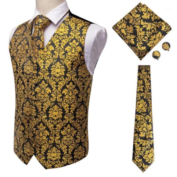 men's vests classic party wedding gold paisley jacquard waistcoat vest pocket square tie suit set gentleman mj-0008, Black;white
men's vests classic party wedding gold paisley jacquard waistcoat vest pocket square tie suit set gentleman mj-0008, Black;white