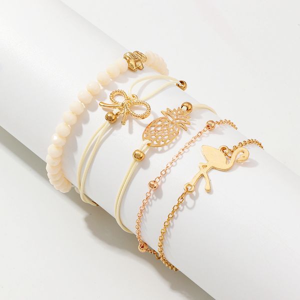 bz0998 new accessories fashion beach style summer flamingo pineapple bracelet set, Silver
bz0998 new accessories fashion beach style summer flamingo pineapple bracelet set, Silver