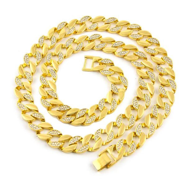 pendant necklaces 15mm 30" hip hop rhinestones paved bling out cuban miami link chain for men rapper jewelry gold color gift, Silver
pendant necklaces 15mm 30" hip hop rhinestones paved bling out cuban miami link chain for men rapper jewelry gold color gift, Silver