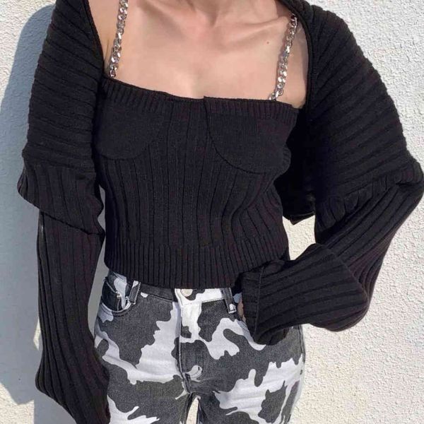 women's sweaters female long-sleeve pectoral sweater, chain-pullover, long sleeve, crocheted sweater with two pieces, spring and autumn, White;black
women's sweaters female long-sleeve pectoral sweater, chain-pullover, long sleeve, crocheted sweater with two pieces, spring and autumn, White;black