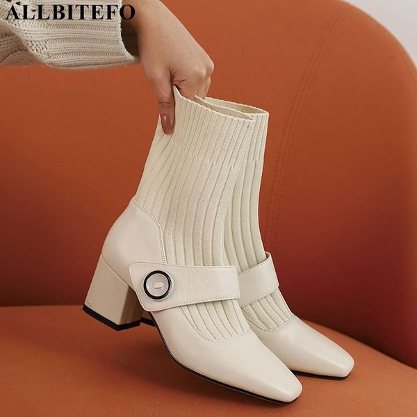 boots allbitefo knitted wool + genuine leather women autumn fashion white high heel shoes heels ankle, Black
boots allbitefo knitted wool + genuine leather women autumn fashion white high heel shoes heels ankle, Black