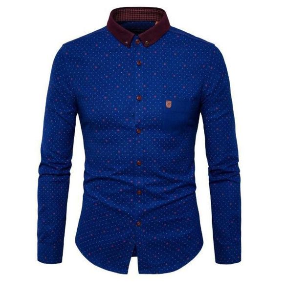 new pure cotton fashion polka dot printing long sleeve shirt men's 1800-y954 p40, White;black
new pure cotton fashion polka dot printing long sleeve shirt men's 1800-y954 p40, White;black