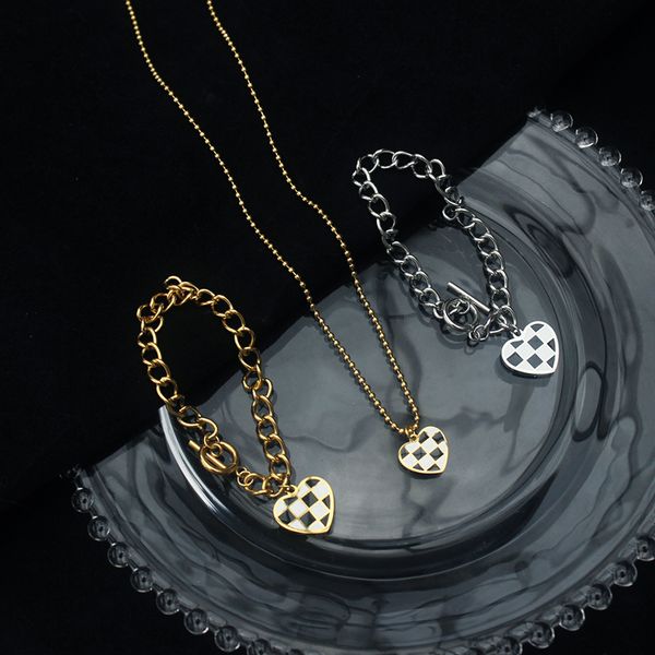 chessboard lattice love ti-tanium steel necklace ot buckle thick chain bracelet trend fashionable korean temperament autumn and winter, Black
chessboard lattice love ti-tanium steel necklace ot buckle thick chain bracelet trend fashionable korean temperament autumn and winter, Black