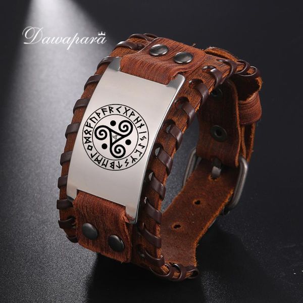 bangle dawapara triskele triple spiral triskelion symbol in runes circle amulet leather bracelet men viking bangles, Black
bangle dawapara triskele triple spiral triskelion symbol in runes circle amulet leather bracelet men viking bangles, Black