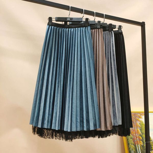 golden velvet women's mesh pleated fairy autumn and winter 2019 new mid long skirt with irregular yarn on both sides, Black;gray
golden velvet women's mesh pleated fairy autumn and winter 2019 new mid long skirt with irregular yarn on both sides, Black;gray
