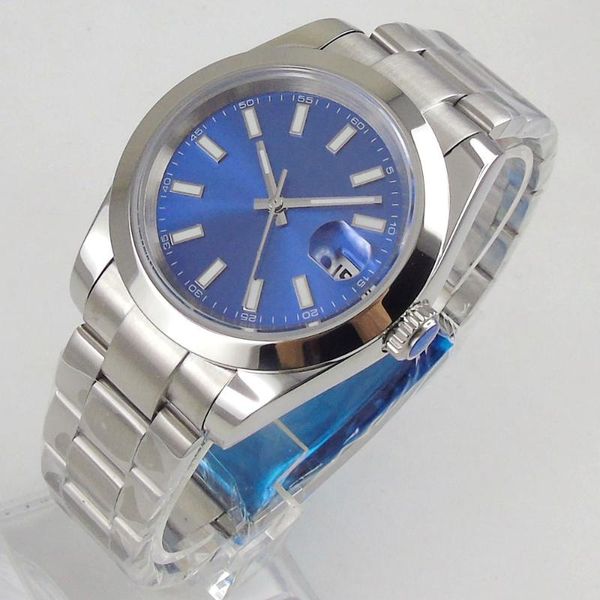 wristwatches 36mm tandorio miyota 8215 movement men's watch blue dial sapphire glass date steel bracelet, Slivery;brown
wristwatches 36mm tandorio miyota 8215 movement men's watch blue dial sapphire glass date steel bracelet, Slivery;brown