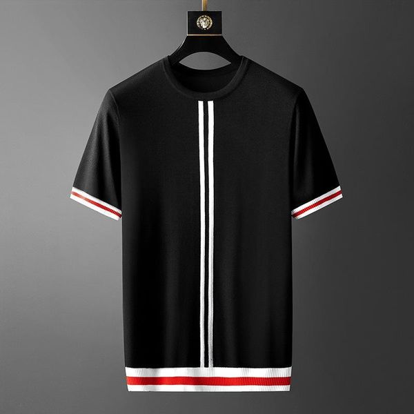 men's t-shirts high-end summer t shirt men knitted short sleeve tshirt casual ice silk breathable o-neck tees business social clothing, White;black
men's t-shirts high-end summer t shirt men knitted short sleeve tshirt casual ice silk breathable o-neck tees business social clothing, White;black