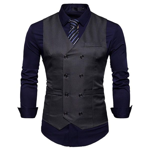 men's vests 2021 arrival black for business men double breasted slim fit mens suit vest male waistcoat gilet homme blue sleeveless, Black;white
men's vests 2021 arrival black for business men double breasted slim fit mens suit vest male waistcoat gilet homme blue sleeveless, Black;white