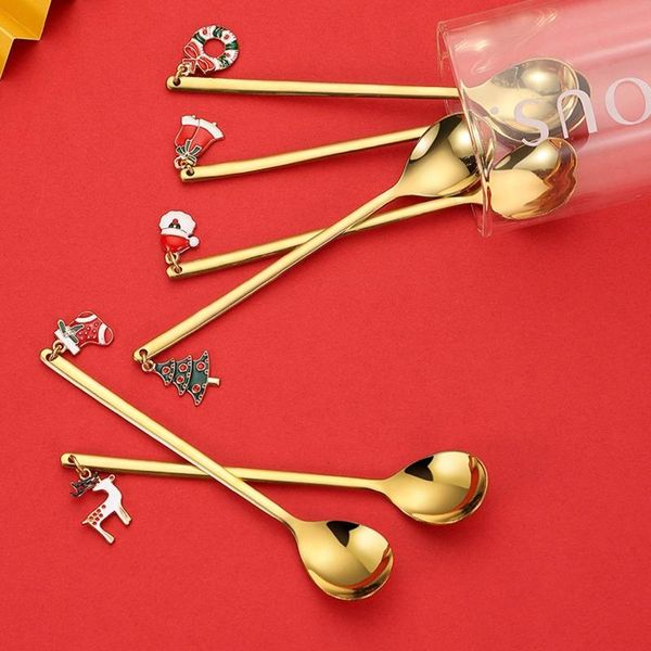 6pcs/set stainless christmas spoons new year 2021 xmas party table ornaments coffee spoon christmas decorations kitchen tools
6pcs/set stainless christmas spoons new year 2021 xmas party table ornaments coffee spoon christmas decorations kitchen tools
