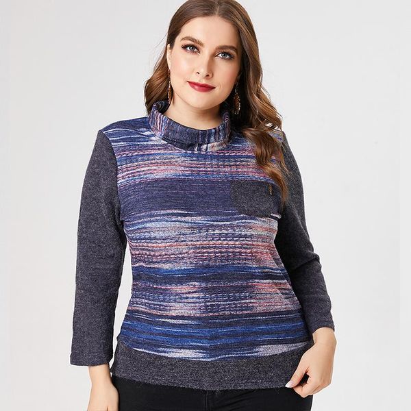women's t-shirt 2021 fall women long sleeve stand-up collar striped fashion ladies vintage elegant mom clothes plus size womens, White
women's t-shirt 2021 fall women long sleeve stand-up collar striped fashion ladies vintage elegant mom clothes plus size womens, White