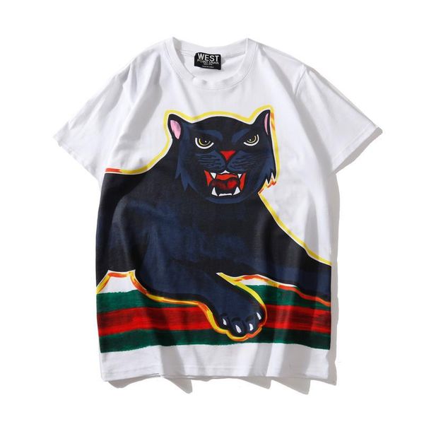 new men's and women's new summer clothes european and american trendy brand street black leopard half-sleeved cotton short-sleeved, White;black
new men's and women's new summer clothes european and american trendy brand street black leopard half-sleeved cotton short-sleeved, White;black
