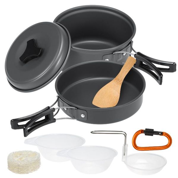 camp kitchen 10pcs set tableware camping cookware mess kit cookset outdoor cooking picnic equipment pot pan bowls backpacking hiking gear
camp kitchen 10pcs set tableware camping cookware mess kit cookset outdoor cooking picnic equipment pot pan bowls backpacking hiking gear