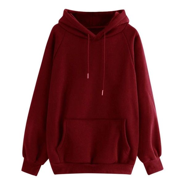 sweatshirt 2021 women's casual solid hooded pocket long sleeve pullover sweatshirt blouse for female drop shipping, Black
sweatshirt 2021 women's casual solid hooded pocket long sleeve pullover sweatshirt blouse for female drop shipping, Black