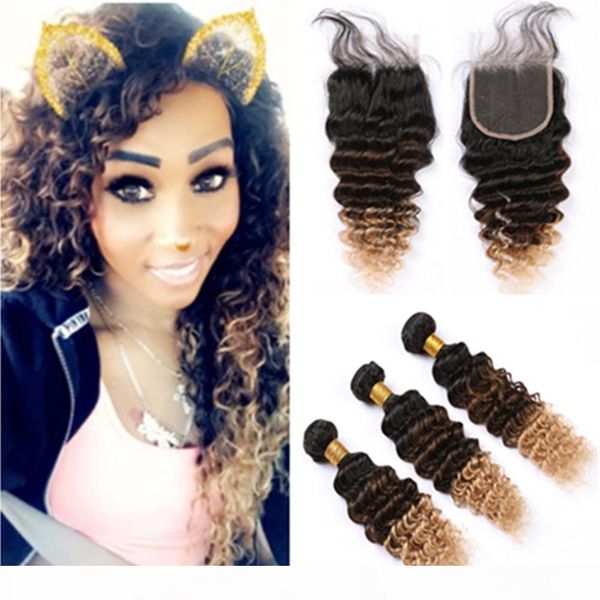 #1b 4 27 black brown to honey blonde ombre deep wave malaysian human hair weave bundles 3pcs with 3tone ombre lace closure 4x4
#1b 4 27 black brown to honey blonde ombre deep wave malaysian human hair weave bundles 3pcs with 3tone ombre lace closure 4x4