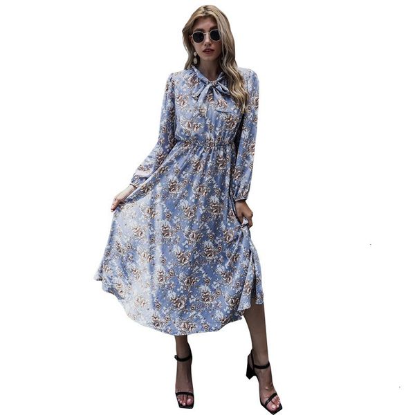 2021 women floral print midi autumn fashion bow collar sleeve party elegant ladies es plus size 3g6p, Black;gray
2021 women floral print midi autumn fashion bow collar sleeve party elegant ladies es plus size 3g6p, Black;gray