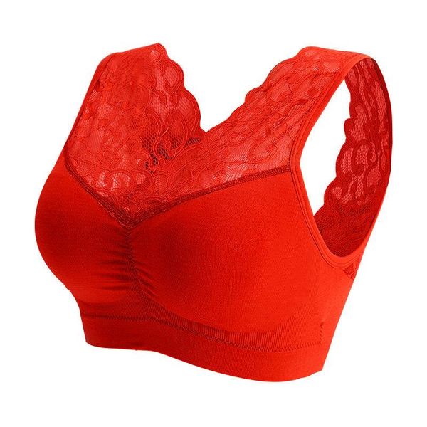 bras women plus size seamless bra breathable underwear wireless beauty back pad push up lingerie bh, Red;black
bras women plus size seamless bra breathable underwear wireless beauty back pad push up lingerie bh, Red;black