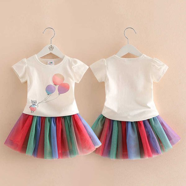 summer 3 4-10 years old kids girl party elegant princess cat balloon t shirt+colorful rainbow lace skirt 2 piece dress sets 210529, White
summer 3 4-10 years old kids girl party elegant princess cat balloon t shirt+colorful rainbow lace skirt 2 piece dress sets 210529, White