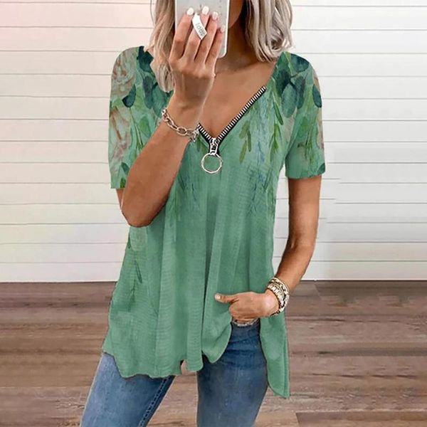 women's t-shirt full-body printing t-shirts harajuku zipper v-neck oversized short-sleeved casual summer femme zaraing, White
women's t-shirt full-body printing t-shirts harajuku zipper v-neck oversized short-sleeved casual summer femme zaraing, White