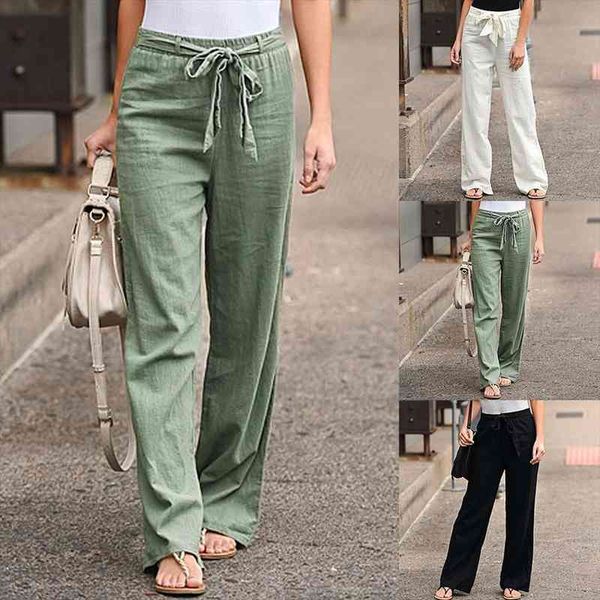 women cotton linen pants autumn solid color casual loose straight pants high waist belt wide leg long trousers, Black;white
women cotton linen pants autumn solid color casual loose straight pants high waist belt wide leg long trousers, Black;white