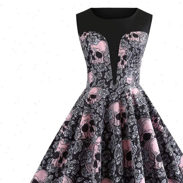 audrey hepburn skull printed floral rockabilly pin up dresses elegant women vintage sleeveless retro plus size vestidos b, Black;gray
audrey hepburn skull printed floral rockabilly pin up dresses elegant women vintage sleeveless retro plus size vestidos b, Black;gray