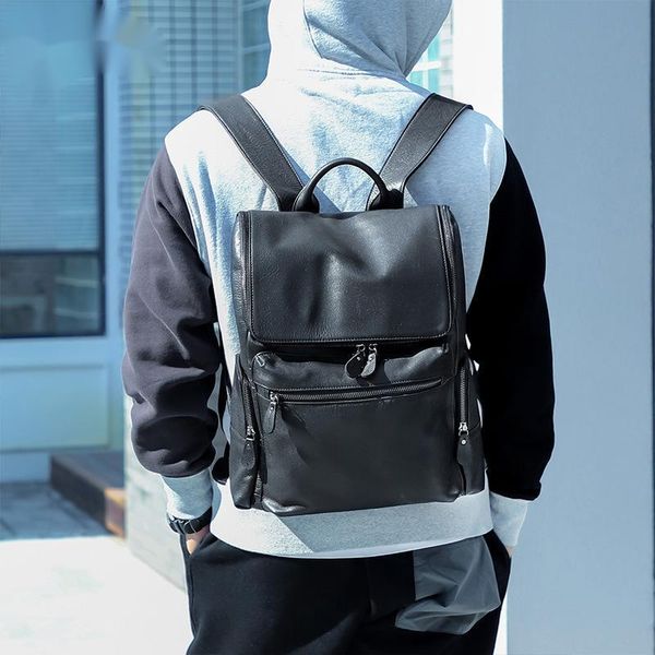 backpack genuine leather 15.6 inch lapbag mens business casual large capacity back pack male multifunctional travel
backpack genuine leather 15.6 inch lapbag mens business casual large capacity back pack male multifunctional travel