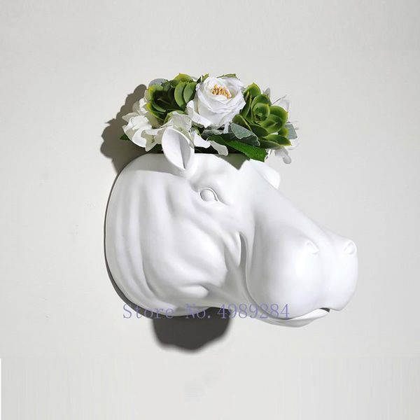 vases creativity resin flower pot wall hanging background vase simulation animal rhinoceros hippo head home decoration
vases creativity resin flower pot wall hanging background vase simulation animal rhinoceros hippo head home decoration