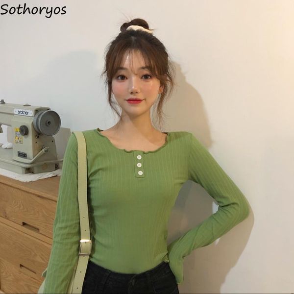 slim long sleeve t-shirts women button korean style comfortable all-match simple soft sweet harajuku fashion casual chic ulzzang women', White
slim long sleeve t-shirts women button korean style comfortable all-match simple soft sweet harajuku fashion casual chic ulzzang women', White