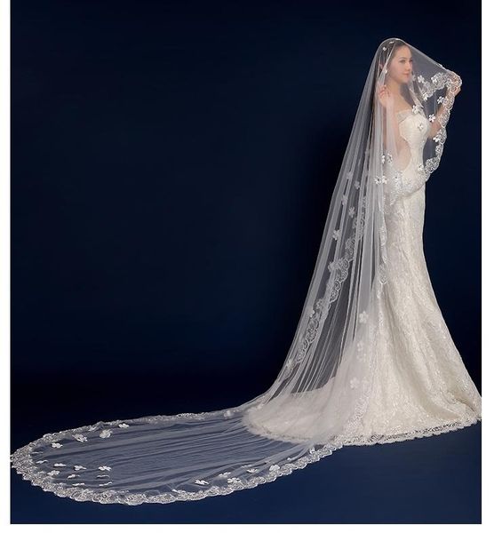 bridal veils 3 meters one layer lace white petal veil wedding accessories bride mantilla, Black
bridal veils 3 meters one layer lace white petal veil wedding accessories bride mantilla, Black