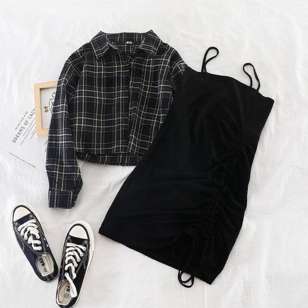 2021 new women's two-piece suit in early autumn chess short jacket + skirt suspend dress 6dvr, Black;gray
2021 new women's two-piece suit in early autumn chess short jacket + skirt suspend dress 6dvr, Black;gray
