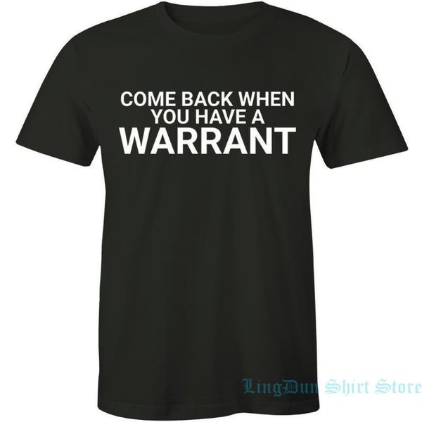 men's t-shirts come back with a warrant funny humor slogan cool gift tee idea mens t-shirt men women t shirt 100% cotton tees, White;black
men's t-shirts come back with a warrant funny humor slogan cool gift tee idea mens t-shirt men women t shirt 100% cotton tees, White;black