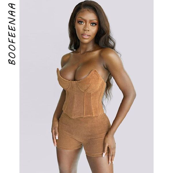women's tracksuits boofeenaa solid 2 piece sets womens bodycon outfits corset shorts matching lounge wear wholesale clothes c87-ch3, Gray
women's tracksuits boofeenaa solid 2 piece sets womens bodycon outfits corset shorts matching lounge wear wholesale clothes c87-ch3, Gray
