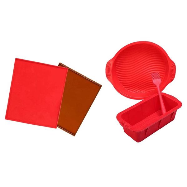 2pcs swiss roll cake mat baking tray jelly roll pan & 3pcs silicone baking molds non-stick silicone cake mold set
2pcs swiss roll cake mat baking tray jelly roll pan & 3pcs silicone baking molds non-stick silicone cake mold set