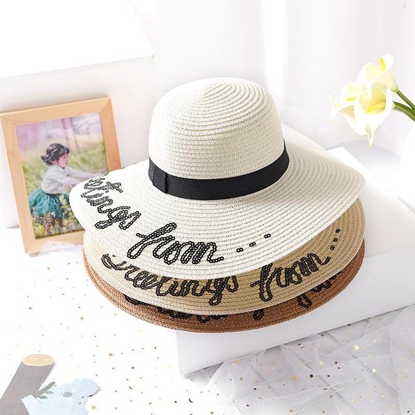 wide brim hats summer do not disturb sequin letter sun for women beach vacation fashion girls straw hat, Blue;gray
wide brim hats summer do not disturb sequin letter sun for women beach vacation fashion girls straw hat, Blue;gray