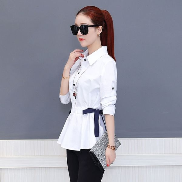 office work wear women spring autumn style chiffon blouses shirts lady casual bow tie sashes blusas dd1773 210308, White
office work wear women spring autumn style chiffon blouses shirts lady casual bow tie sashes blusas dd1773 210308, White