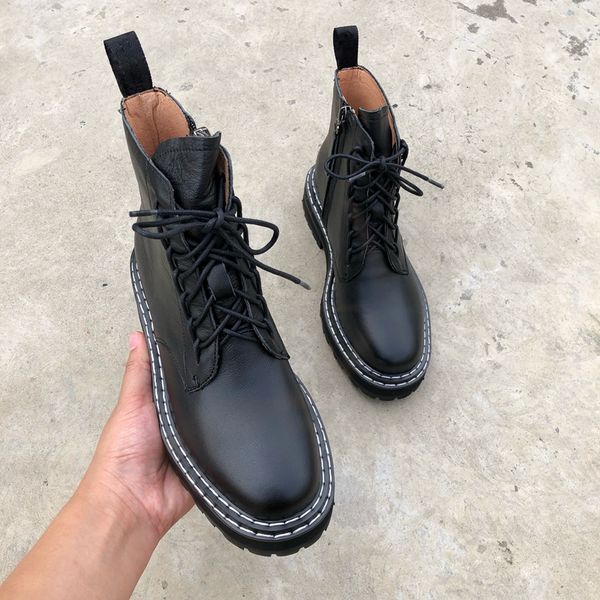 2021 new genuine leather ladies martins women lace up low heel casual ankle boots shoes woman leather short boots platform boots, Black
2021 new genuine leather ladies martins women lace up low heel casual ankle boots shoes woman leather short boots platform boots, Black